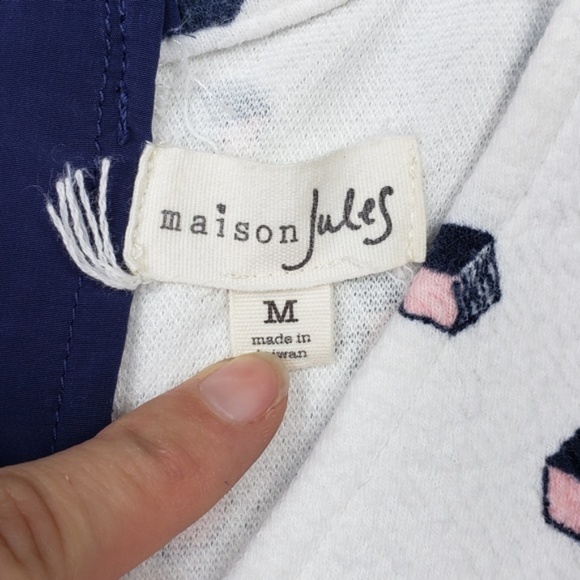 Maison Jules Cube Print Sleeveless Dress Pockets - Picture 4 of 6